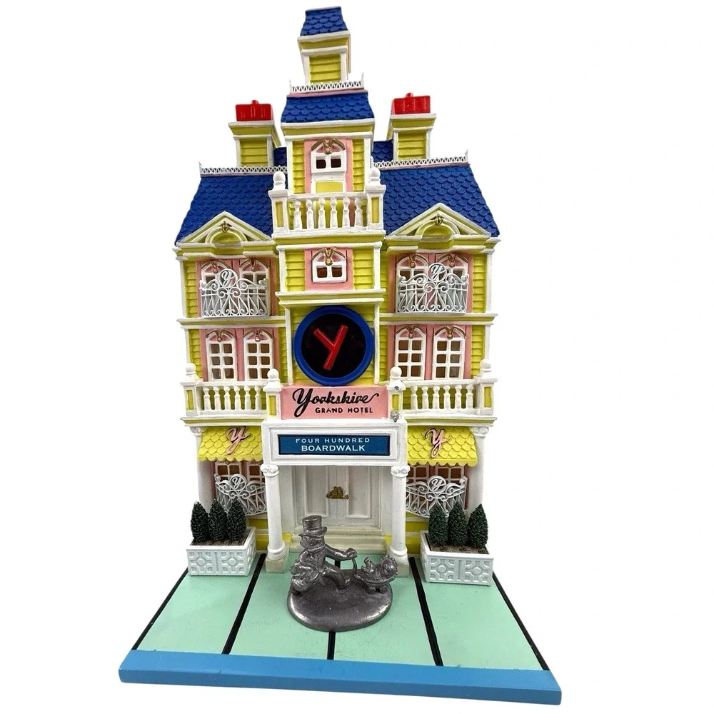 Dept 56 City Lights Monopoly Yorkshire Grand Hotel Boardwalk Building READ FLAWS